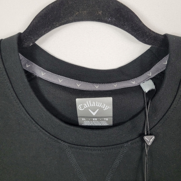 Callaway Golf Men's Sweatshirt Round Neck River Crossing Club Black Size XL NWT - Picture 3 of 10